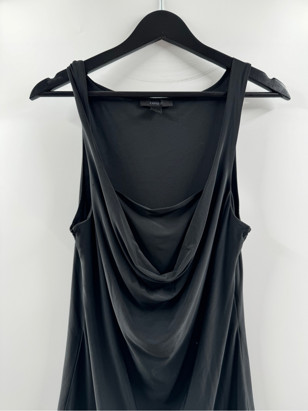 Express Black Cowl Neck Tunic Tank Top Women's Large - Picture 2 of 8